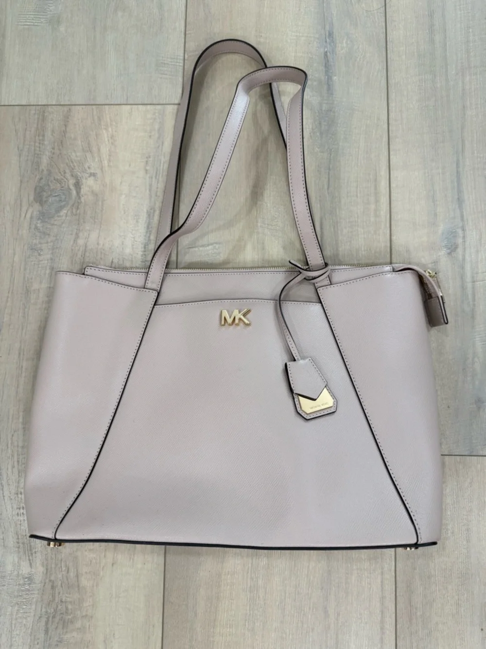 Michael Kors Blush Pink Saffiano Leather Tote with Gold Hardware